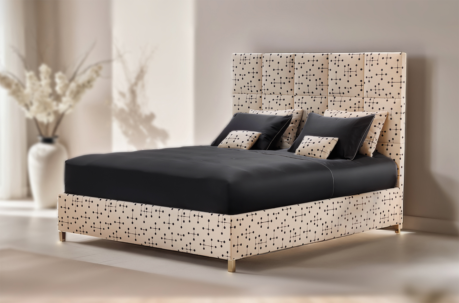 Lit Square Elite avec motif DOT de Ray Eames